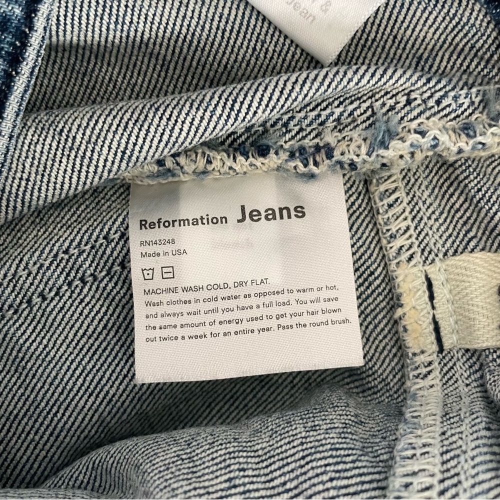 Reformation High Rise Blue Jeans - Picture 12 of 13